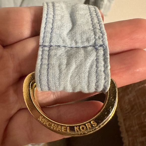 Michael Kors Blue Buttoned Maxi Dress with Polo Collar Western Rodeo Chambray S - Picture 13 of 13